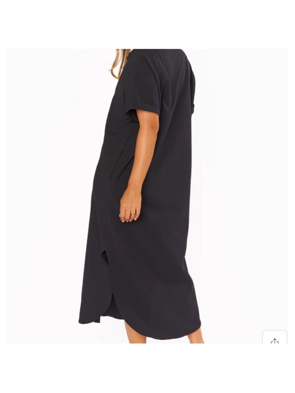 Show Me Your MuMu Black Button-Front Maxi Shirt Dress - Picture 5 of 9